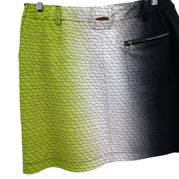 Jamie Sadock Ombre Straight Stretch Athletic Golf Skirt Size 6 Pockets Green - Picture 9 of 11